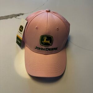 NWT John Deere Light Pink Cap with Green Logo
